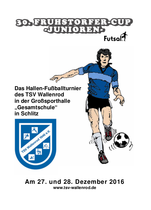 30. Fruhstorfer-Cup  -Junioren-  27.-28.12.2016 in Schlitz